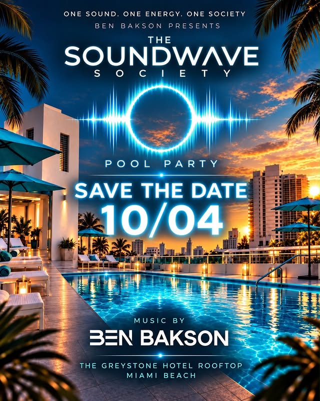 Poster for The Soundwave Society Pool Party