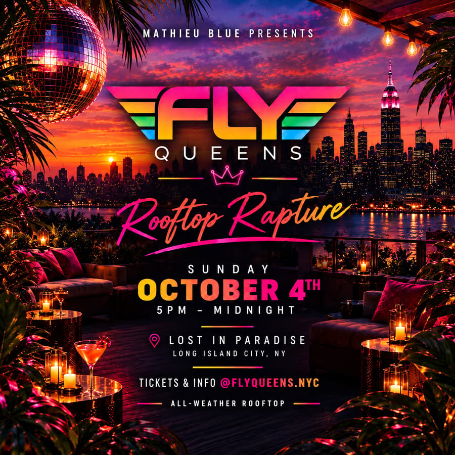 Poster for FLY Queens Rooftop Rapture