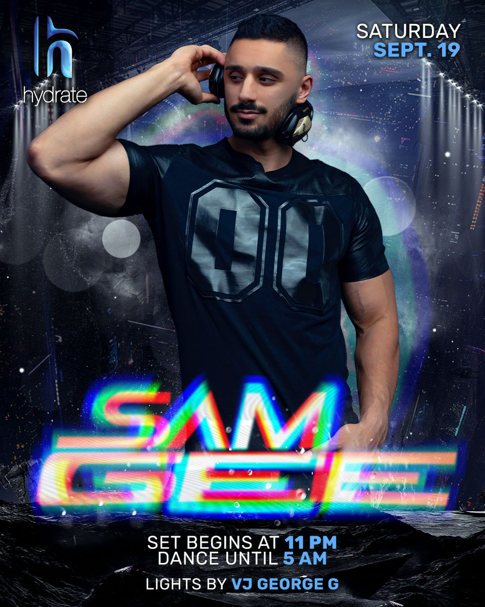 Poster for Sam Gee - Hydrate Nightclub