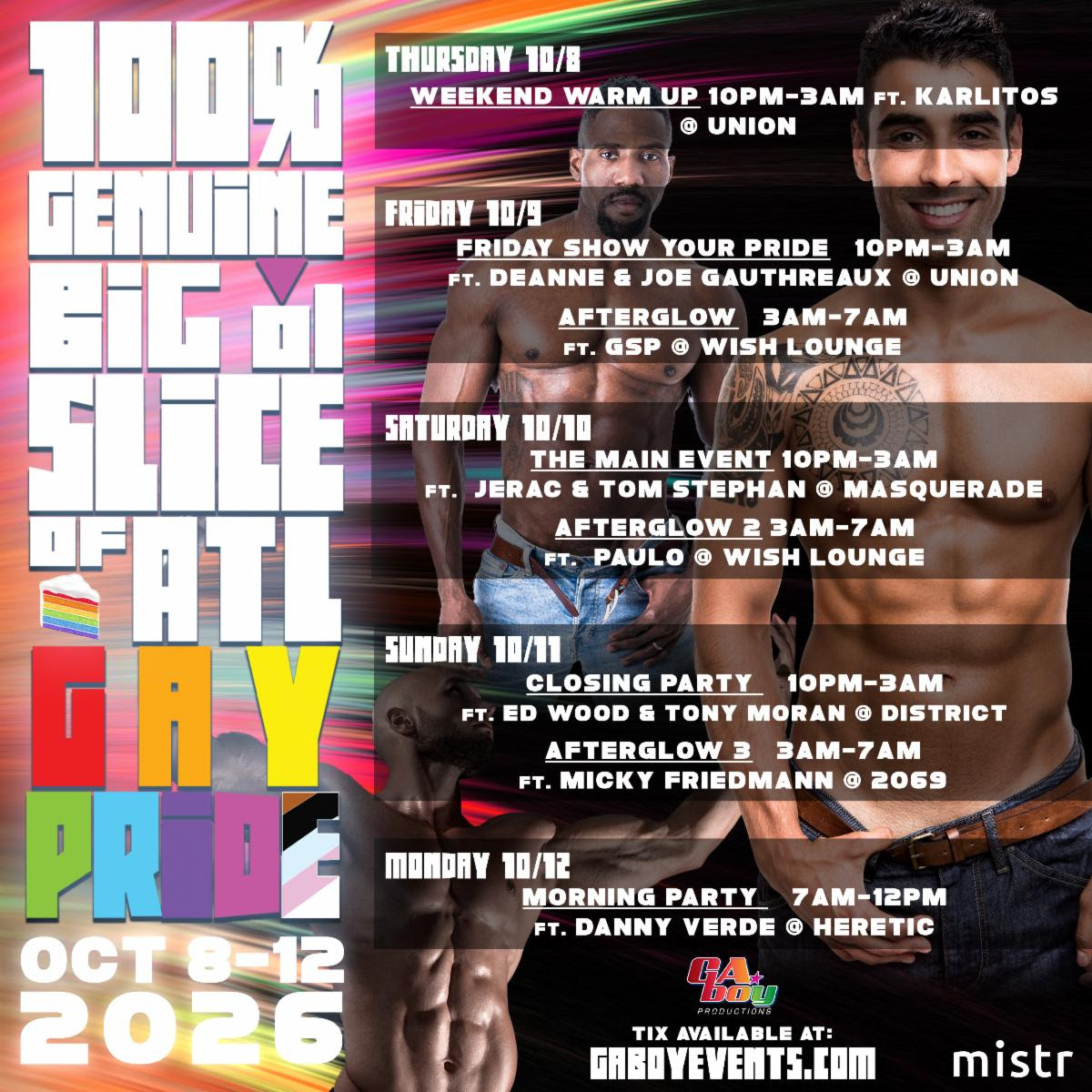 Poster for Big Ol' Slice Atlanta Gay Pride 2026