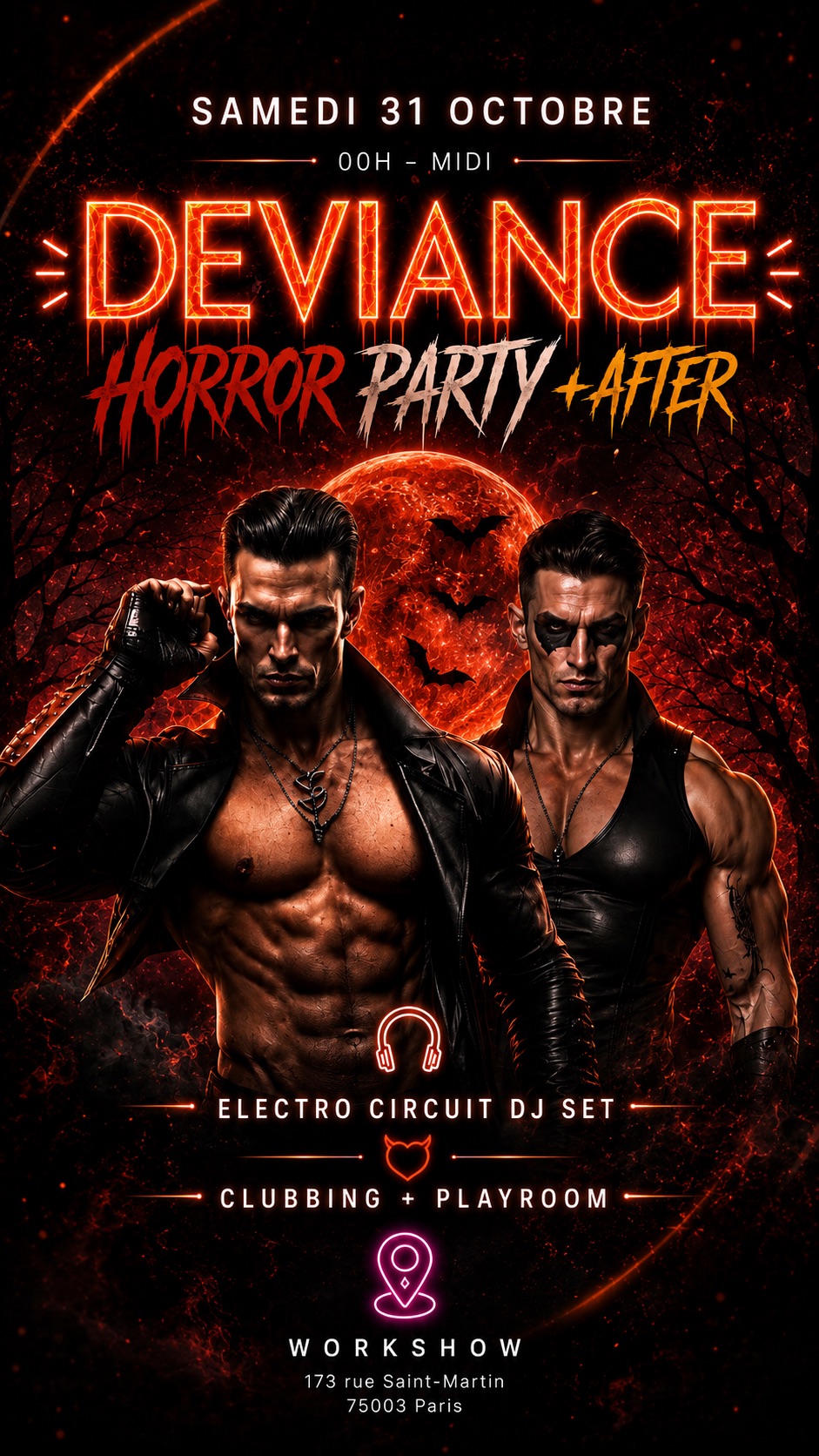 Poster for Deviance Horror Party + Afters