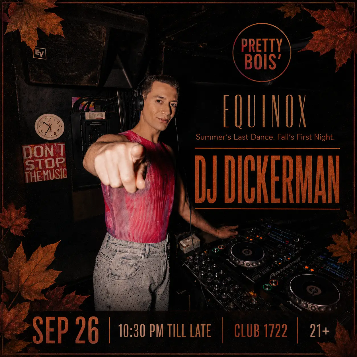 Poster for PrettyBois Equinox Dance Party