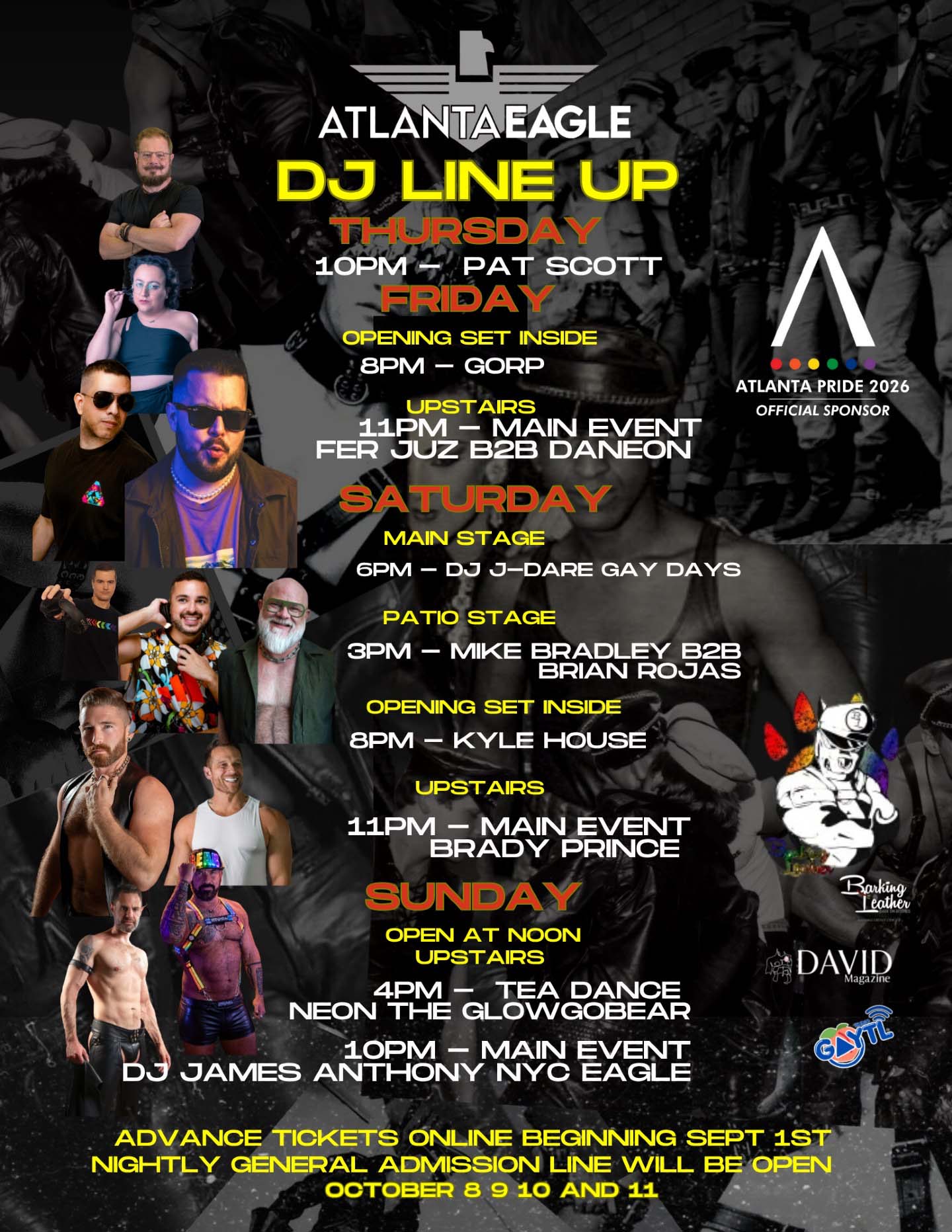 Poster for Atlanta Eagle Pride Weekend