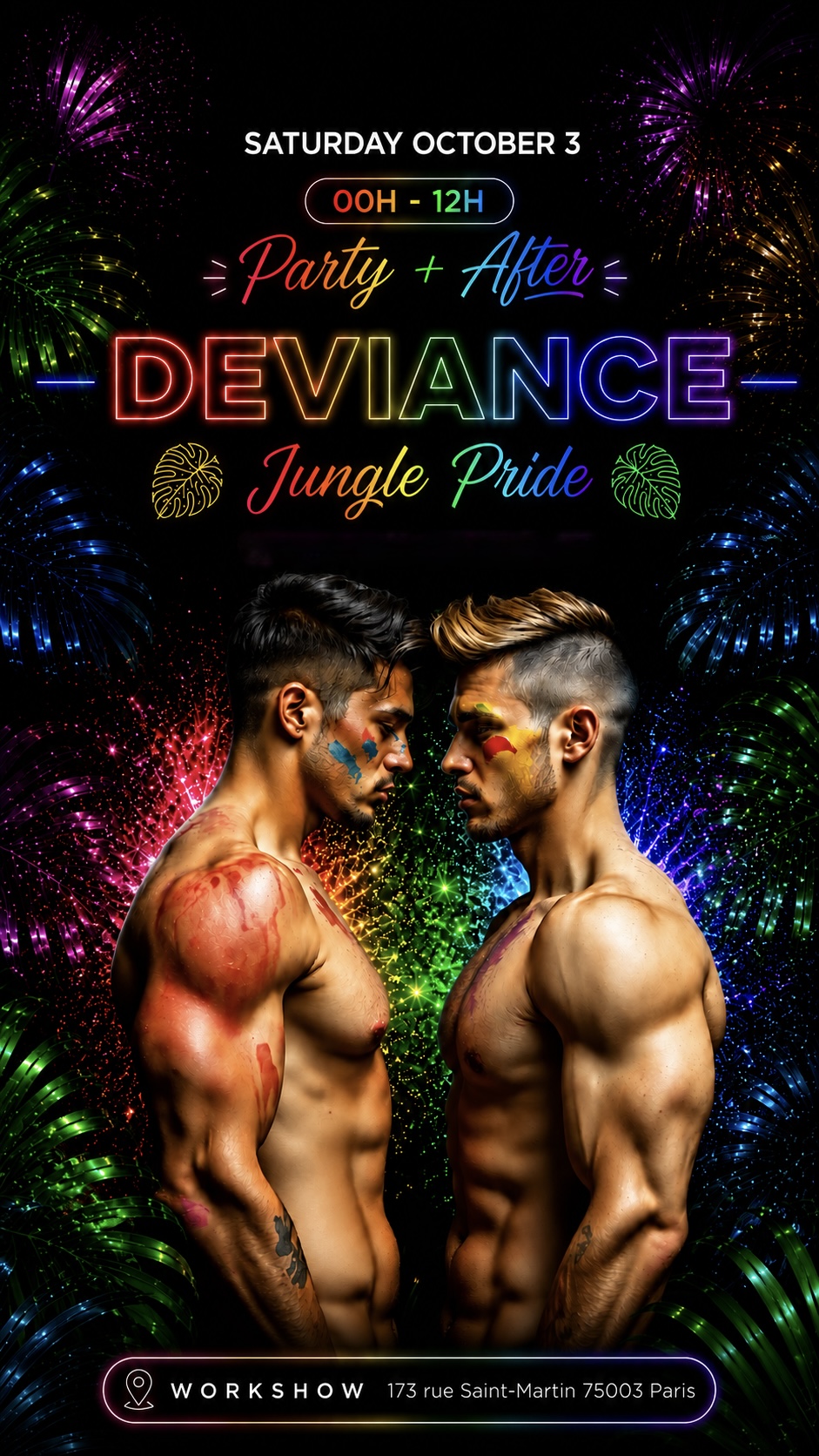 Poster for Deviance Pride Party + Afters