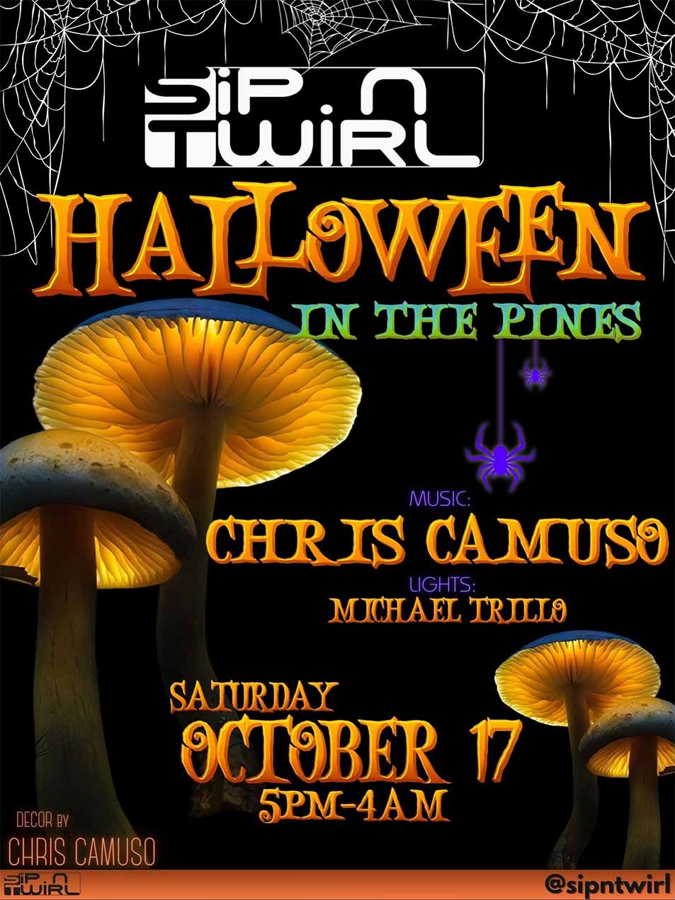 Poster for Sip n Twirl: Halloween in the Pines