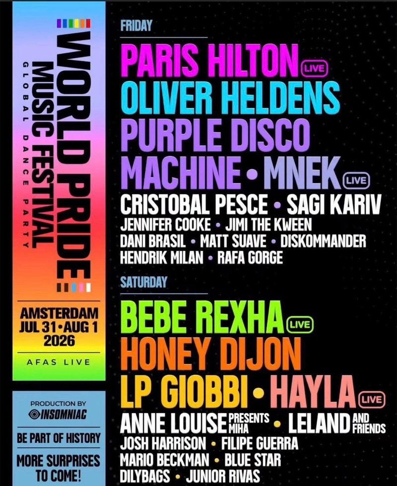 Poster for World Pride Music Festival 2026