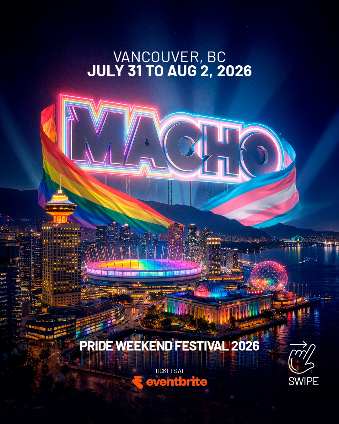 Poster for MACHO Pride Weekend