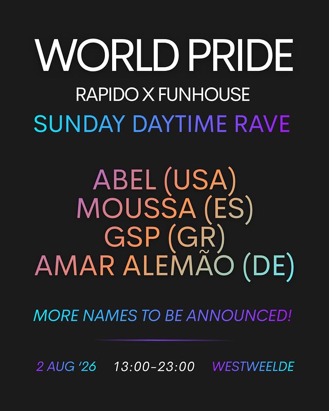 Poster for FunHouse World Pride Sunday Daytime Rave
