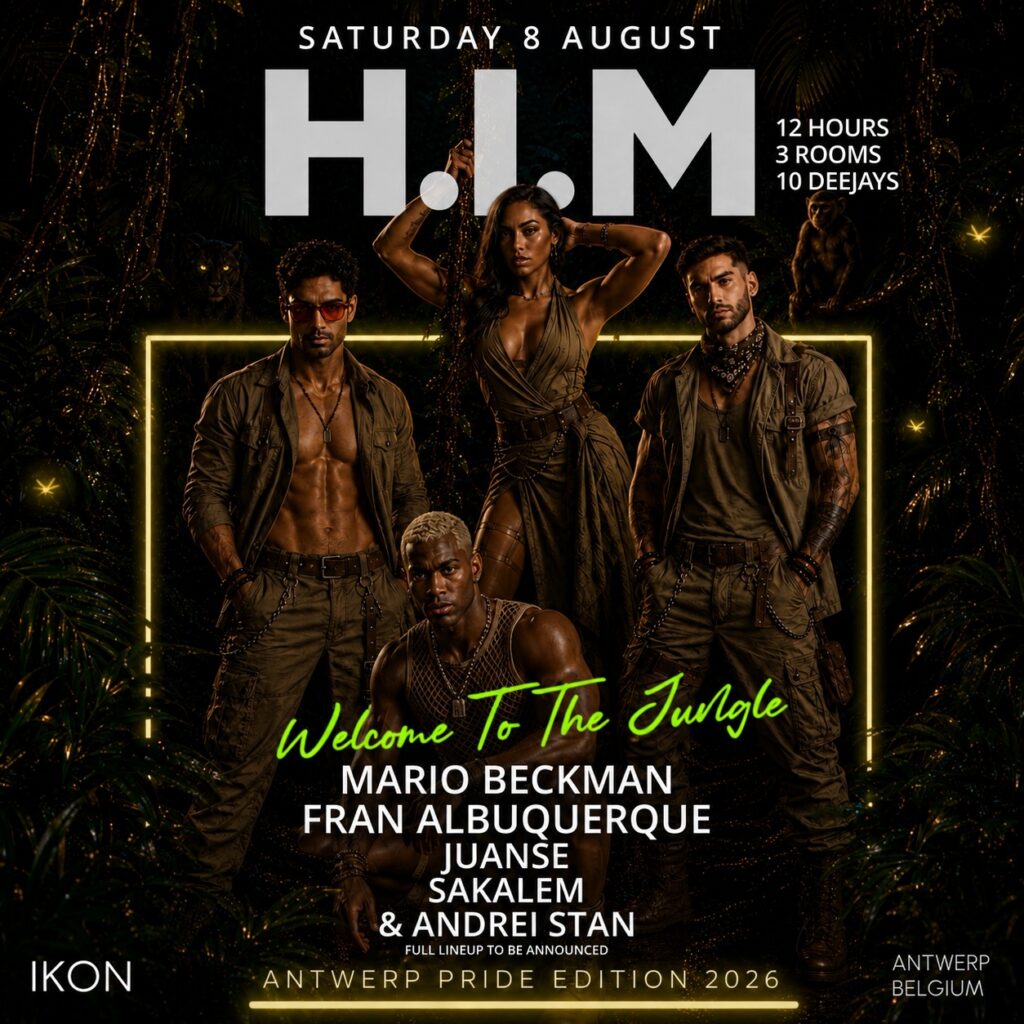 Poster for H.I.M. Antwerp Pride