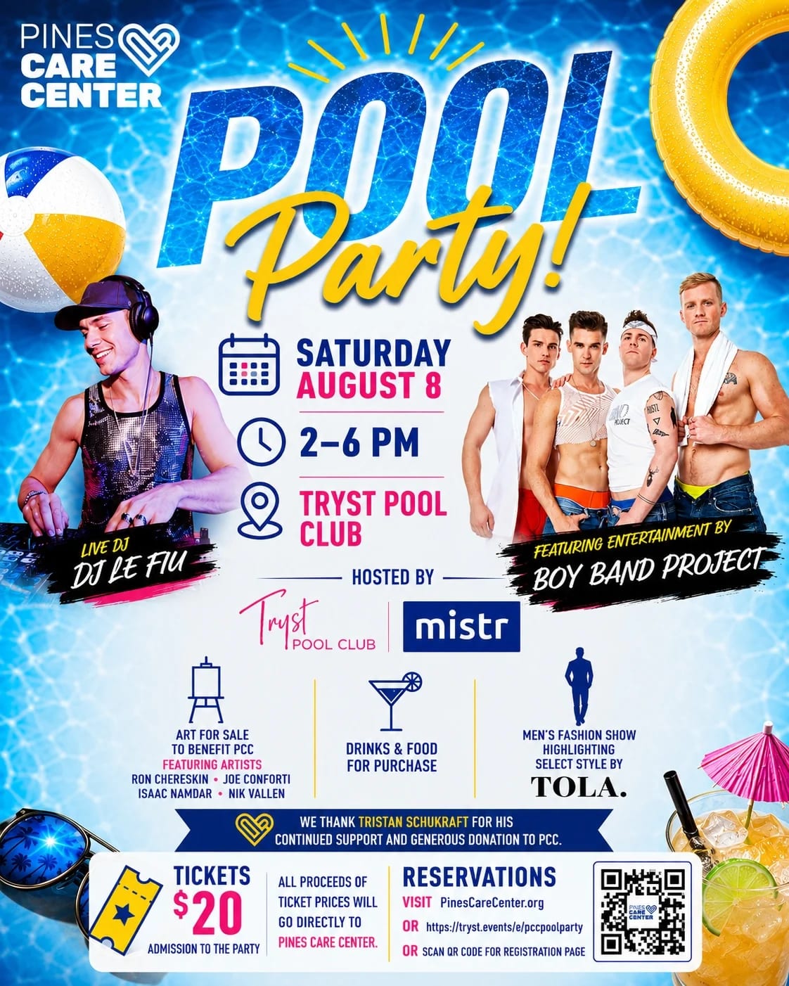 Poster for Pines Care Center Pool Party