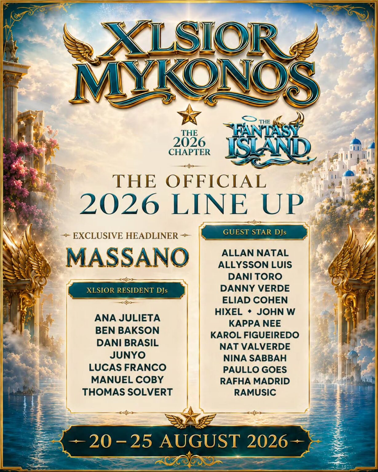 Poster for Xlsior Festival Mykonos 2026