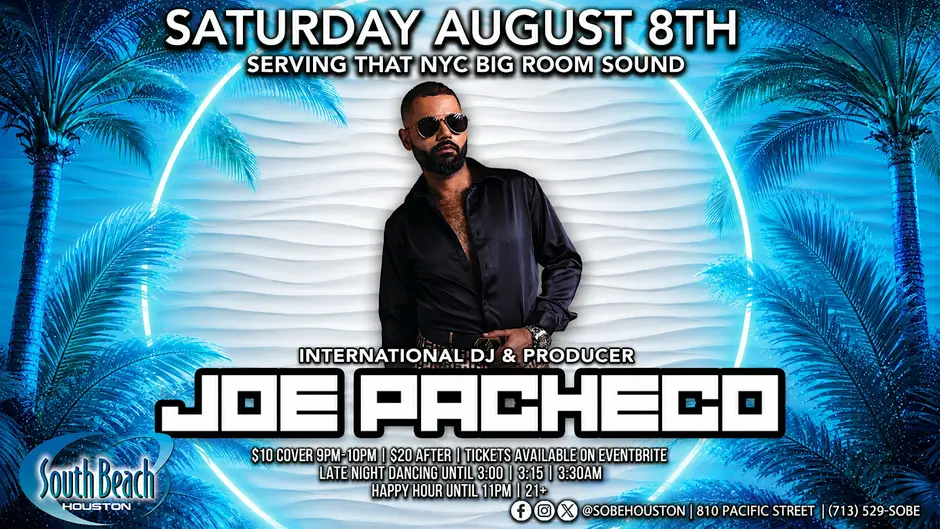 Poster for Joe Pacheco - SoBe Houston