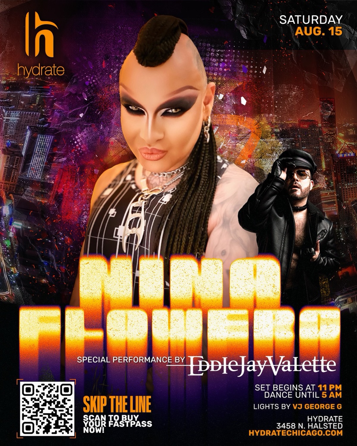 Poster for Nina Flowers - Hydrate Nightclub