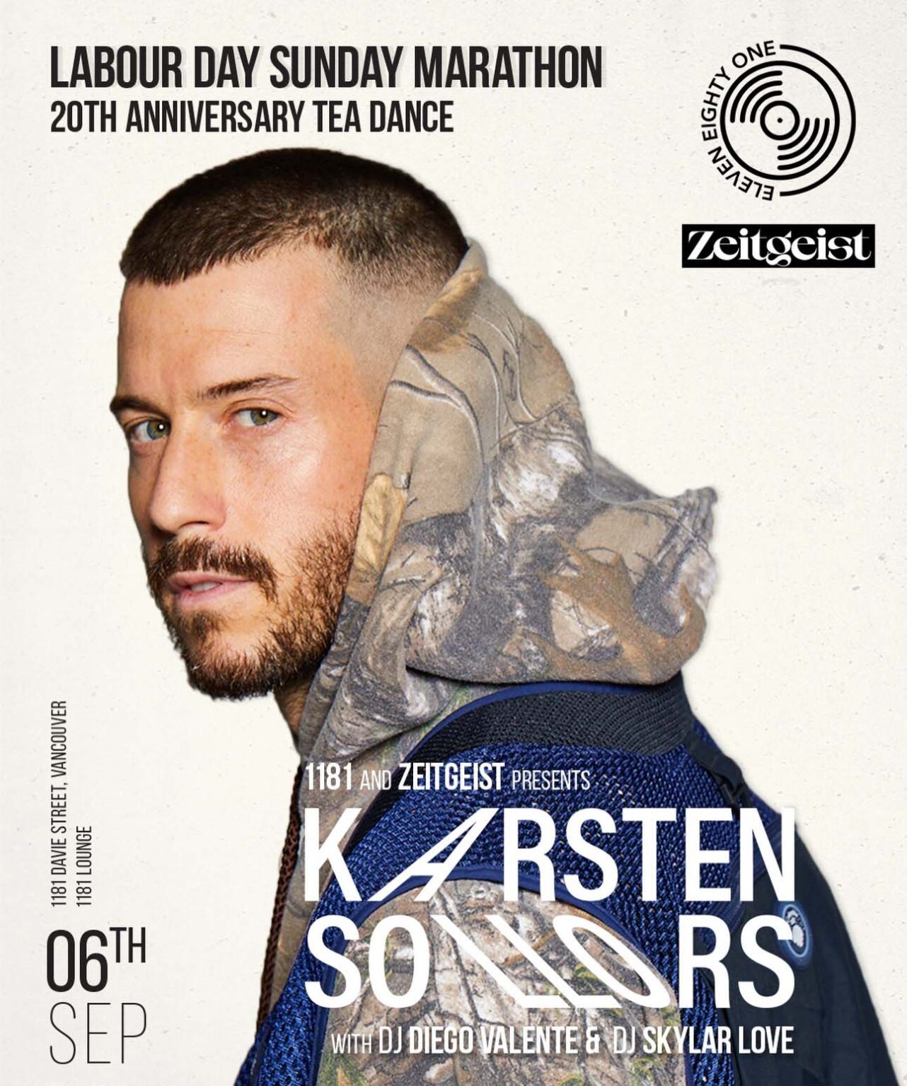 Poster for Labour Day Sunday Tea Dance