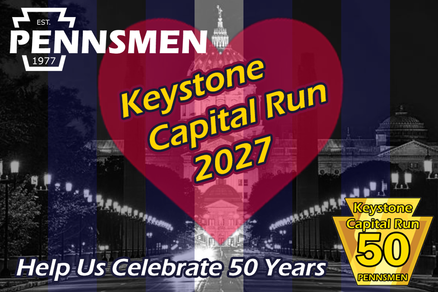 Poster for The Pennsmen Keystone Capital Run 2027, 50th Anniversary Weekend